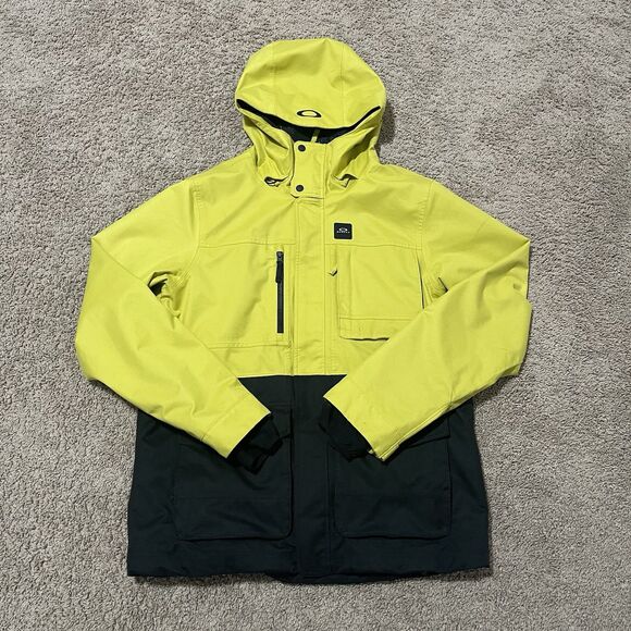 Oakley Jacket Mens XL Yellow Black Colorblock Ski Great Scott BioZone Shell BZS - Picture 1 of 16